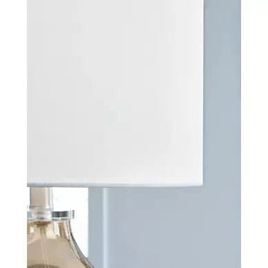 Amber Glass Base Table Lamp - HER Home Design Boutique